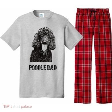 Mens Poodle Dad Standard Poodle Dad Pajama Set