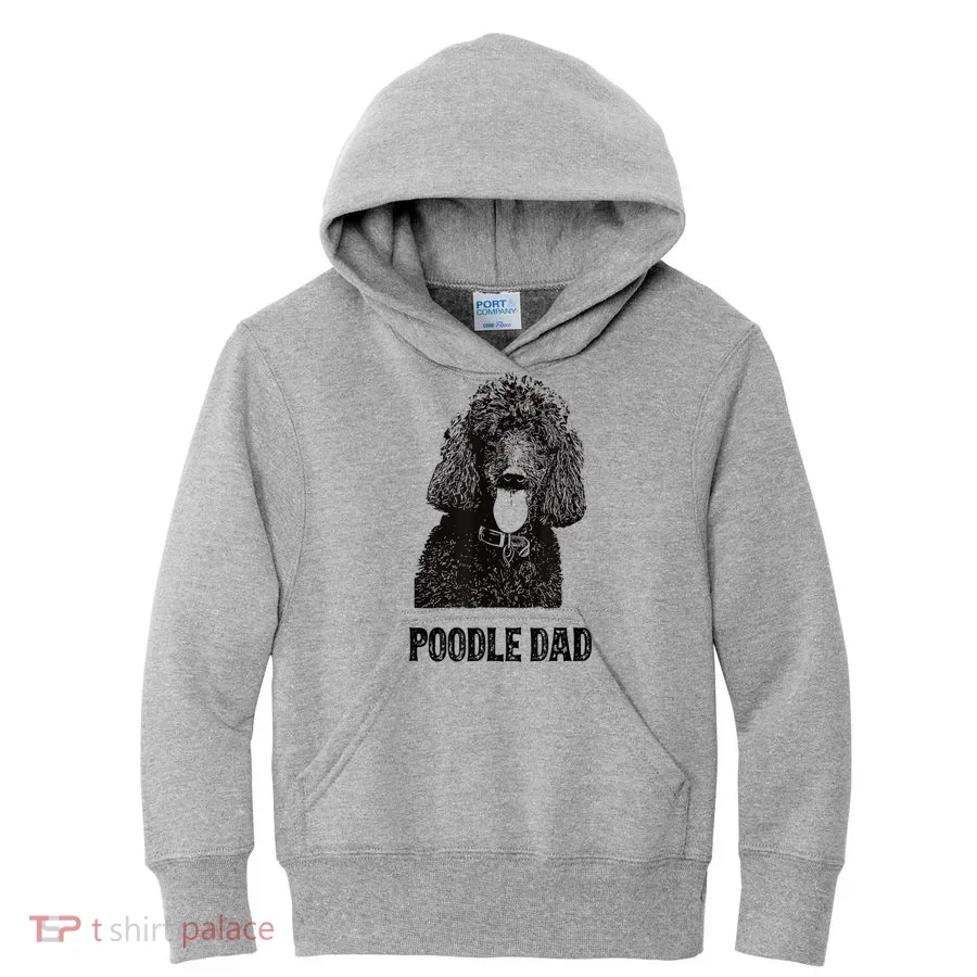 Mens Poodle Dad Standard Poodle Dad Kids Hoodie