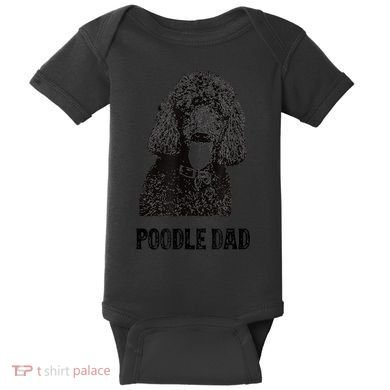 Mens Poodle Dad Standard Poodle Dad Baby Bodysuit