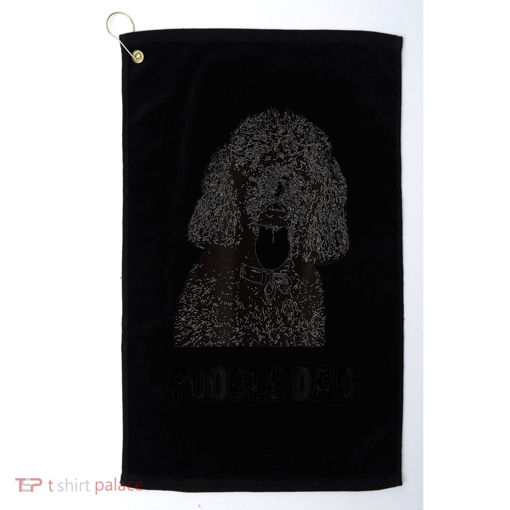Mens Poodle Dad Standard Poodle Dad Golf Towel