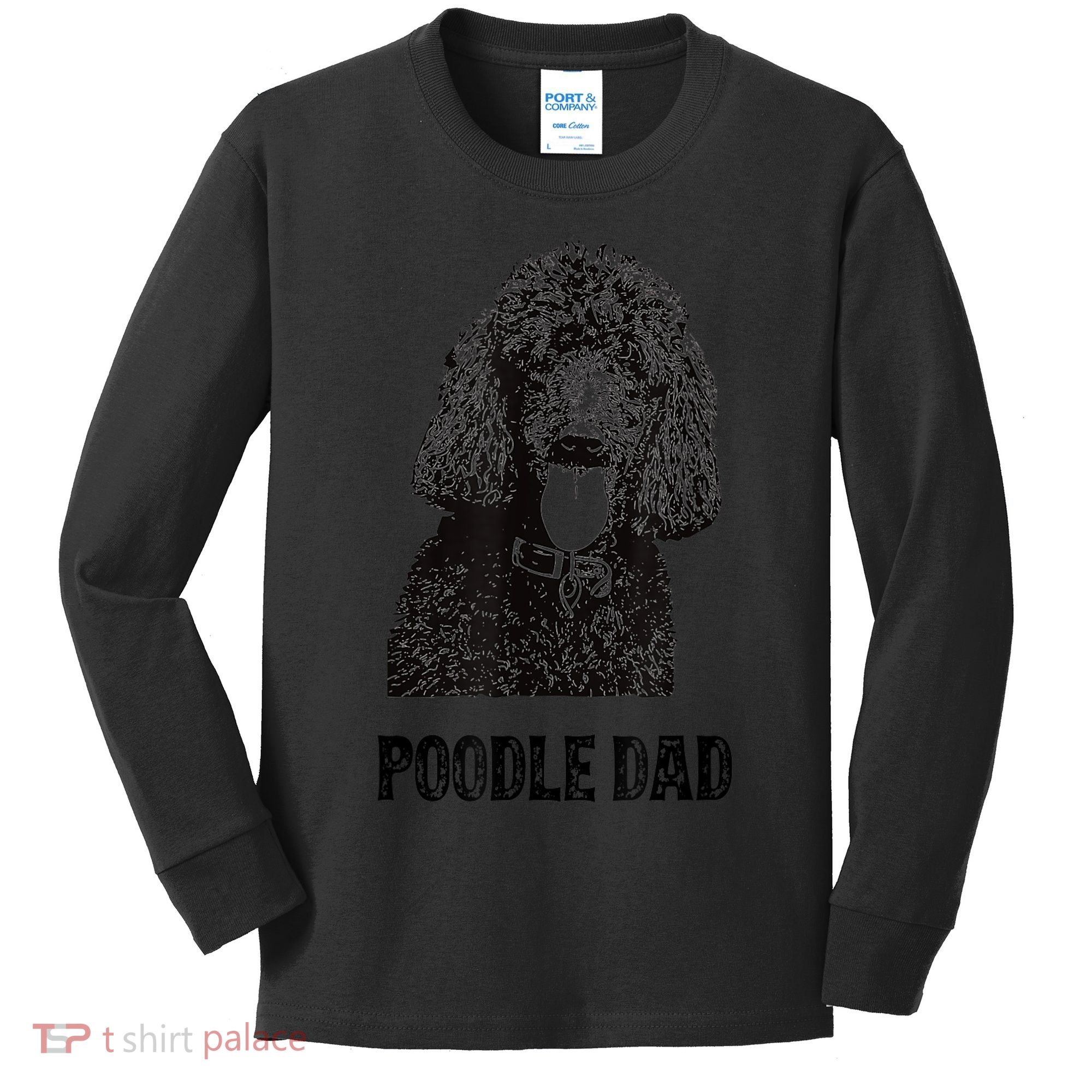 Mens Poodle Dad Standard Poodle Dad Kids Long Sleeve Shirt