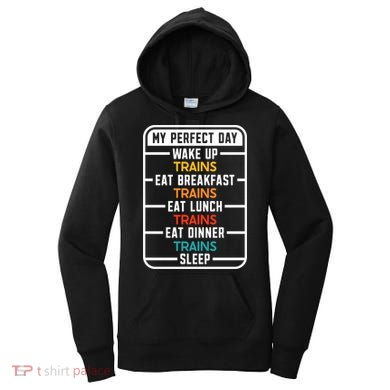 My Perfect Day Trains Gift Women's Hoodie