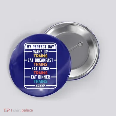 My Perfect Day Trains Gift Button