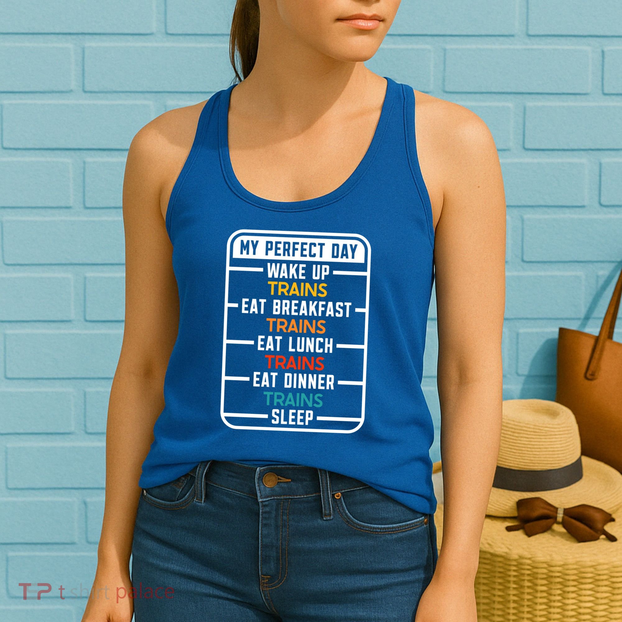 My Perfect Day Trains Gift Women's Tank Top