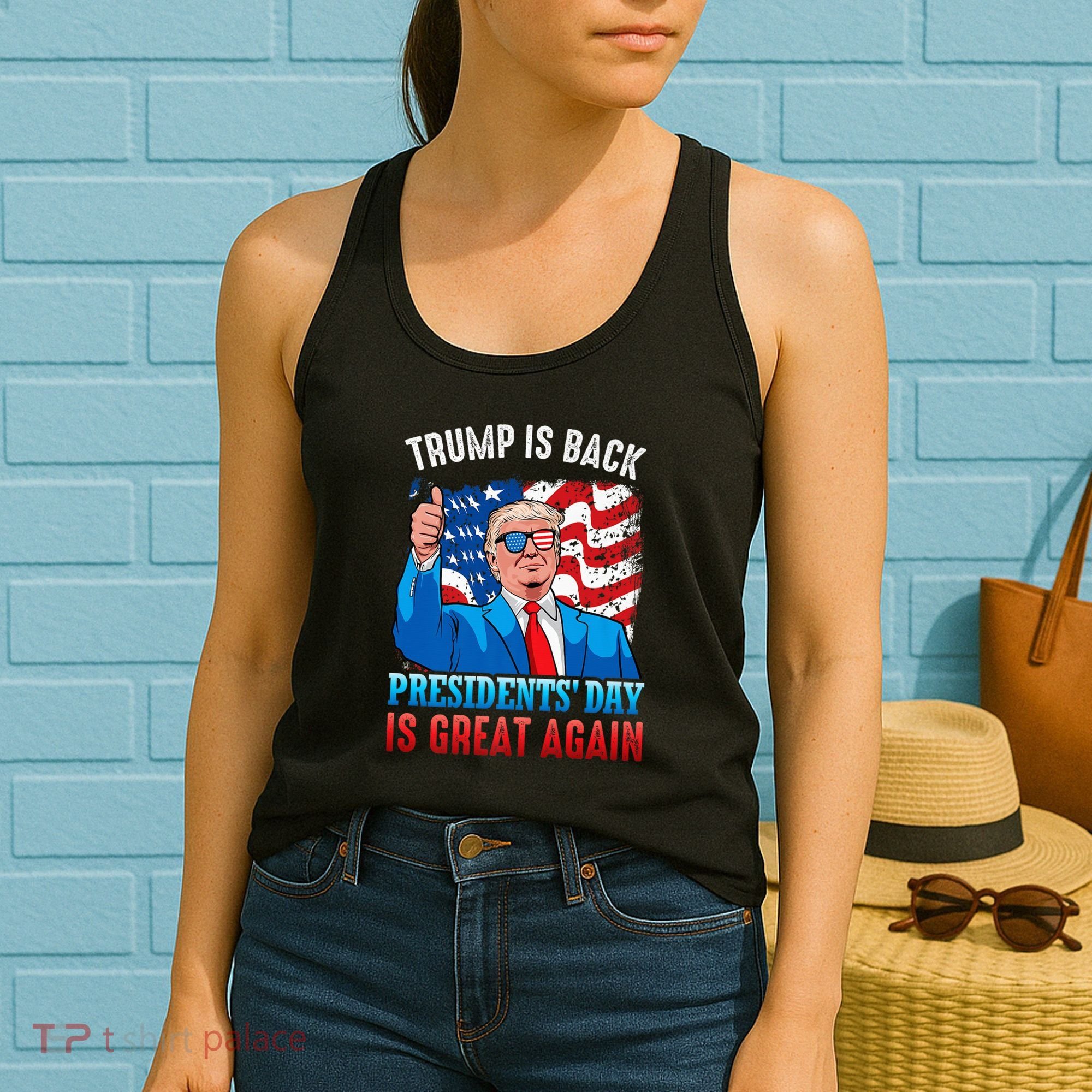 Make PresidentS Day Great Again President Trump Usa America Women's Tank Top