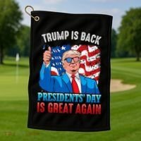 Make PresidentS Day Great Again President Trump Usa America Golf Towel thumb 1