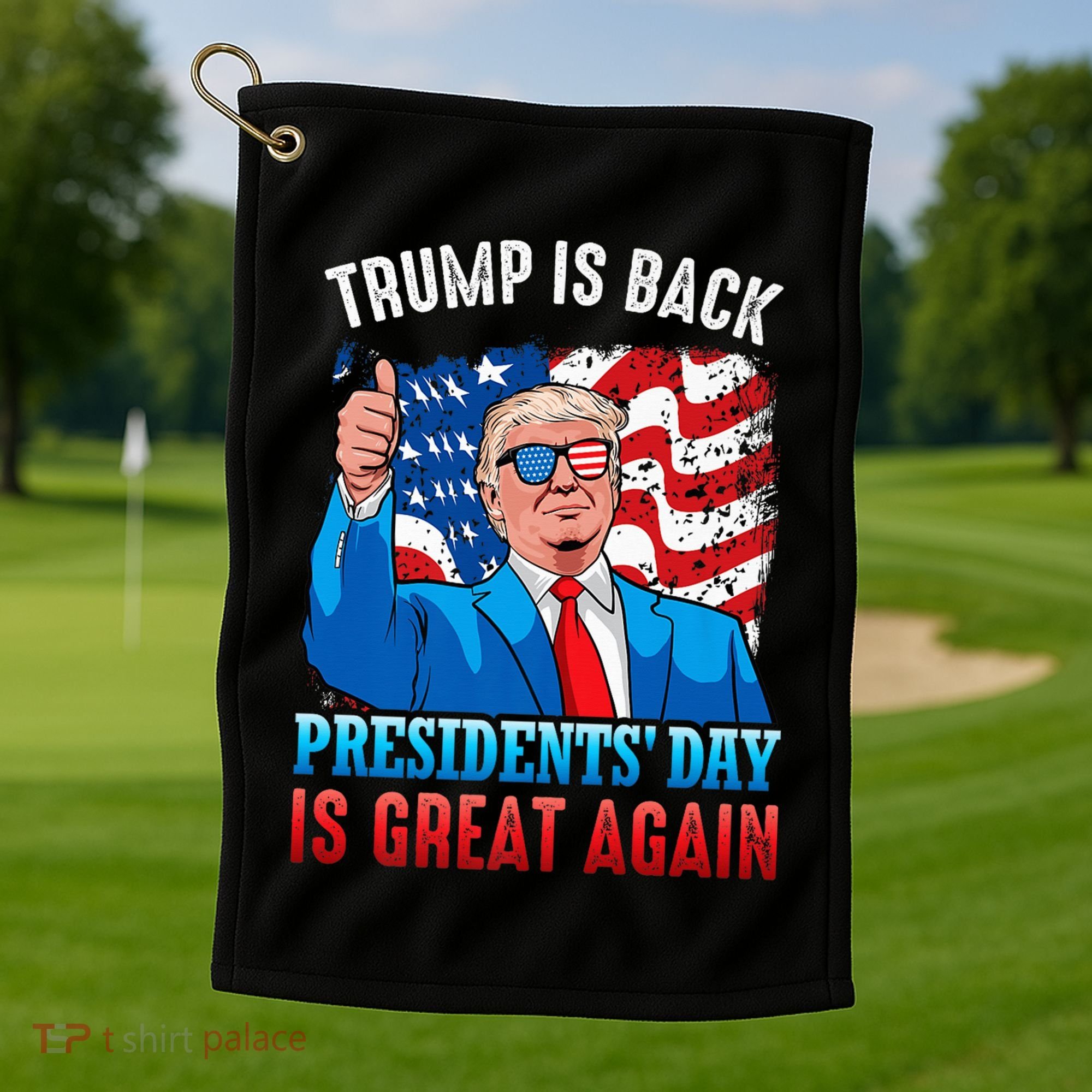 Make PresidentS Day Great Again President Trump Usa America Golf Towel