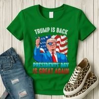 Make PresidentS Day Great Again President Trump Usa America Women's T-Shirt thumb 3