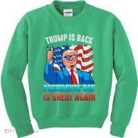 Make PresidentS Day Great Again President Trump Usa America Kids Sweatshirt thumb 0