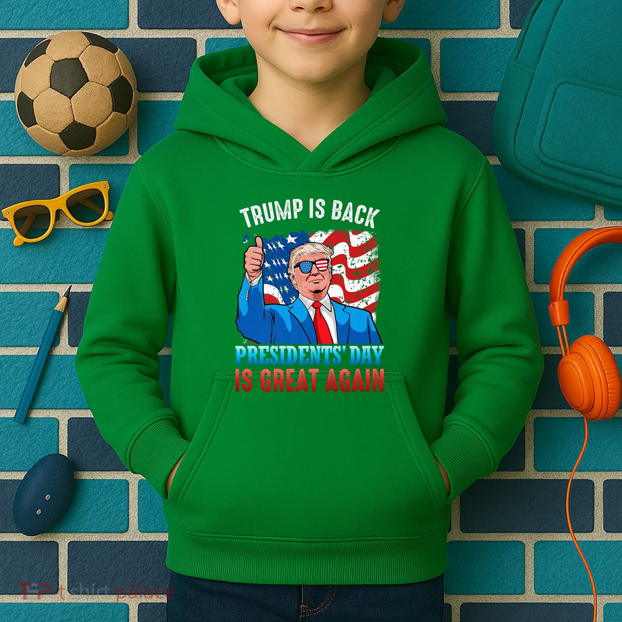 Make PresidentS Day Great Again President Trump Usa America Kids Hoodie