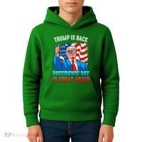 Make PresidentS Day Great Again President Trump Usa America Kids Hoodie thumb 4