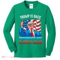 Make PresidentS Day Great Again President Trump Usa America Kids Long Sleeve Shirt thumb 0