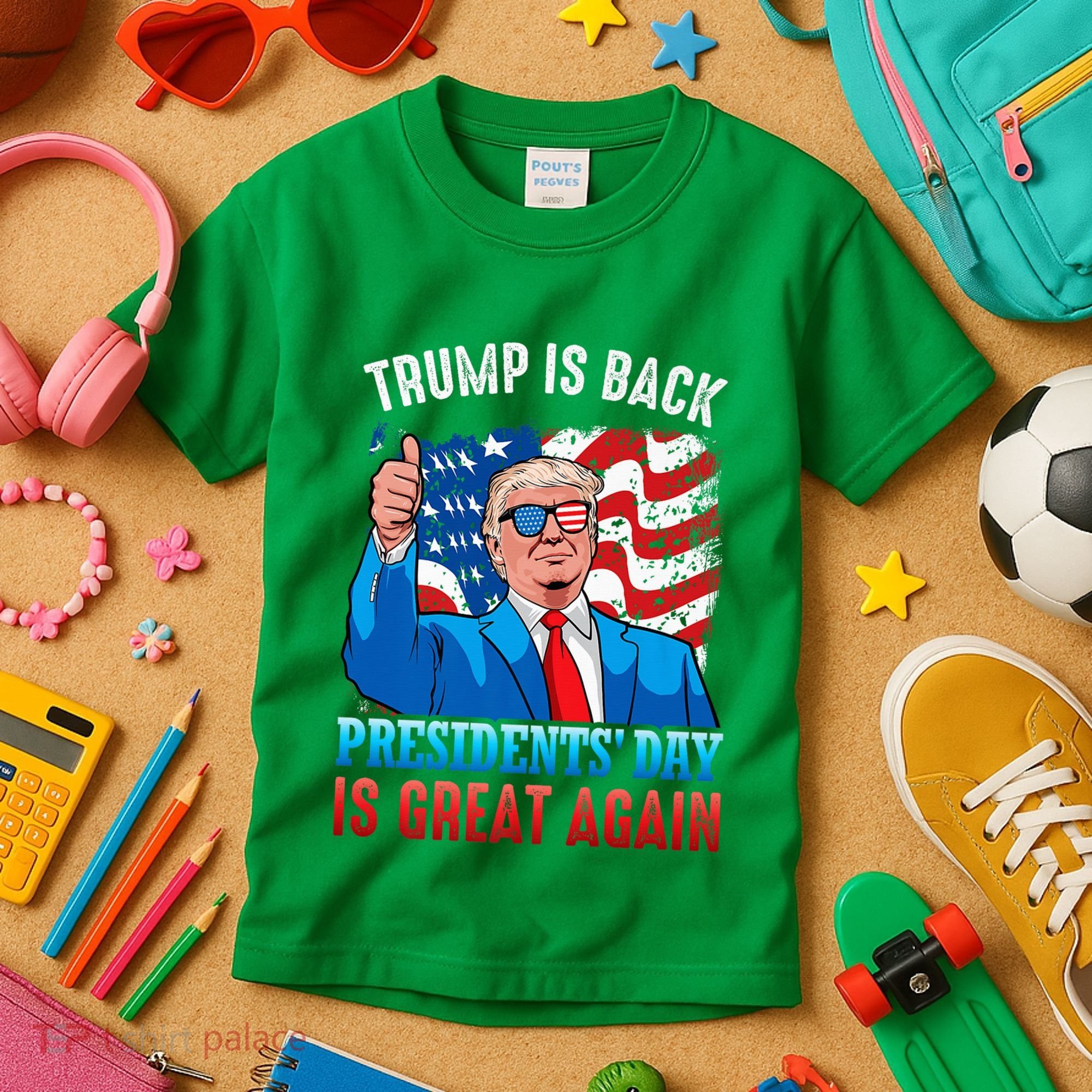 Make PresidentS Day Great Again President Trump Usa America Kids T-Shirt