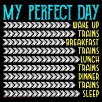 My Perfect Day Trains Funny Gift Funny Locomotive Train Lover Gift Coffee Mug thumb 5