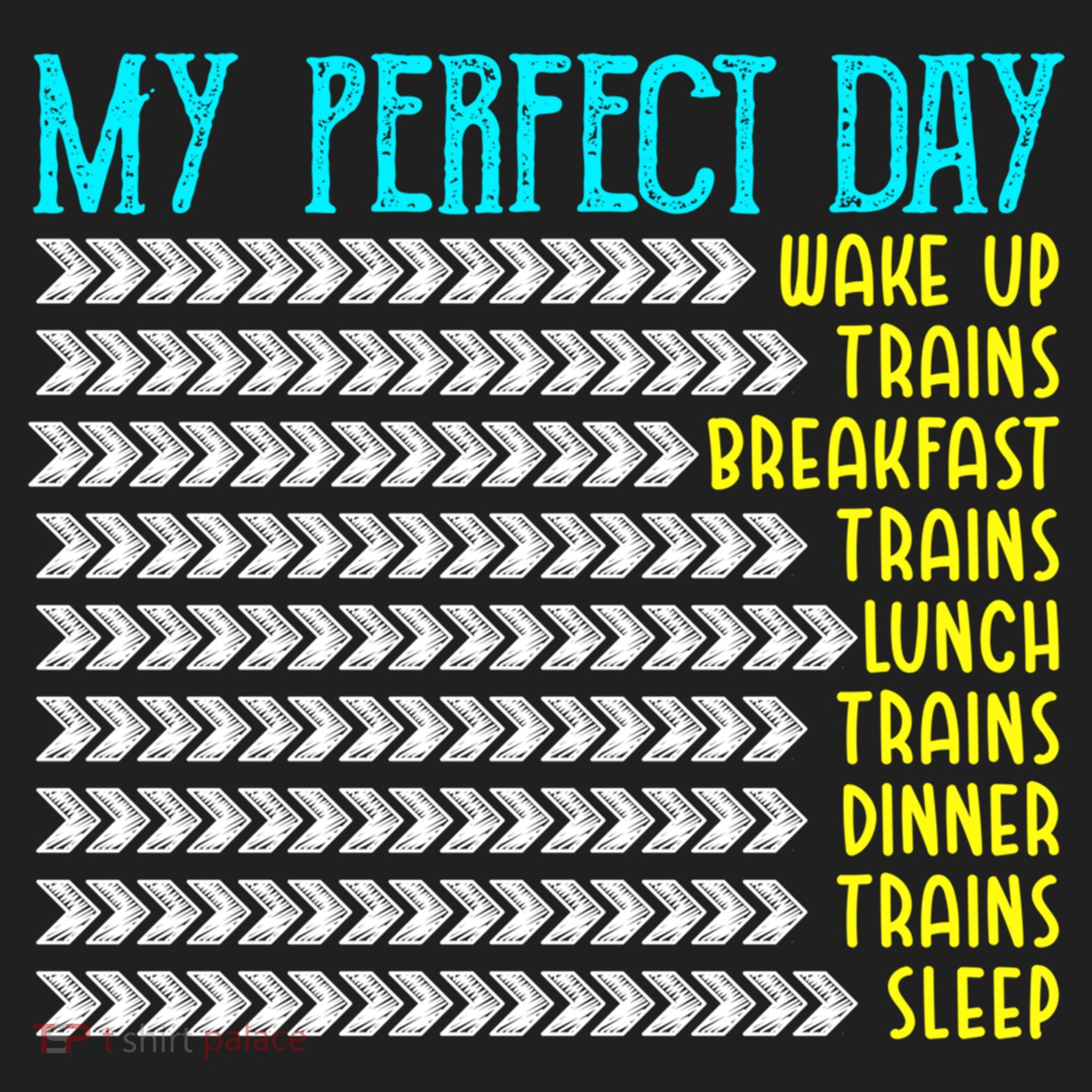 My Perfect Day Trains Funny Gift Funny Locomotive Train Lover Gift Beanie