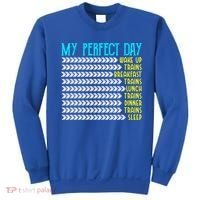 My Perfect Day Trains Funny Gift Funny Locomotive Train Lover Gift Sweatshirt thumb 0