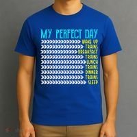 My Perfect Day Trains Funny Gift Funny Locomotive Train Lover Gift T-Shirt thumb 3
