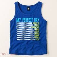 My Perfect Day Trains Funny Gift Funny Locomotive Train Lover Gift Tank Top thumb 2