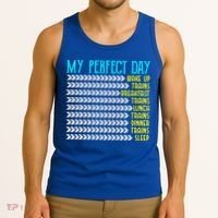 My Perfect Day Trains Funny Gift Funny Locomotive Train Lover Gift Tank Top thumb 3