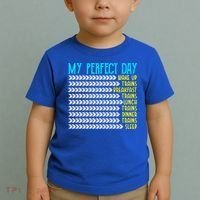 My Perfect Day Trains Funny Gift Funny Locomotive Train Lover Gift Toddler T-Shirt thumb 2