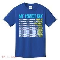 My Perfect Day Trains Funny Gift Funny Locomotive Train Lover Gift Kids T-Shirt thumb 0