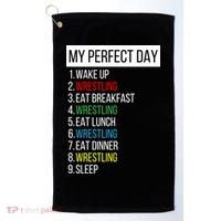 My Perfect Day Wrestling Great Gift Golf Towel thumb 0