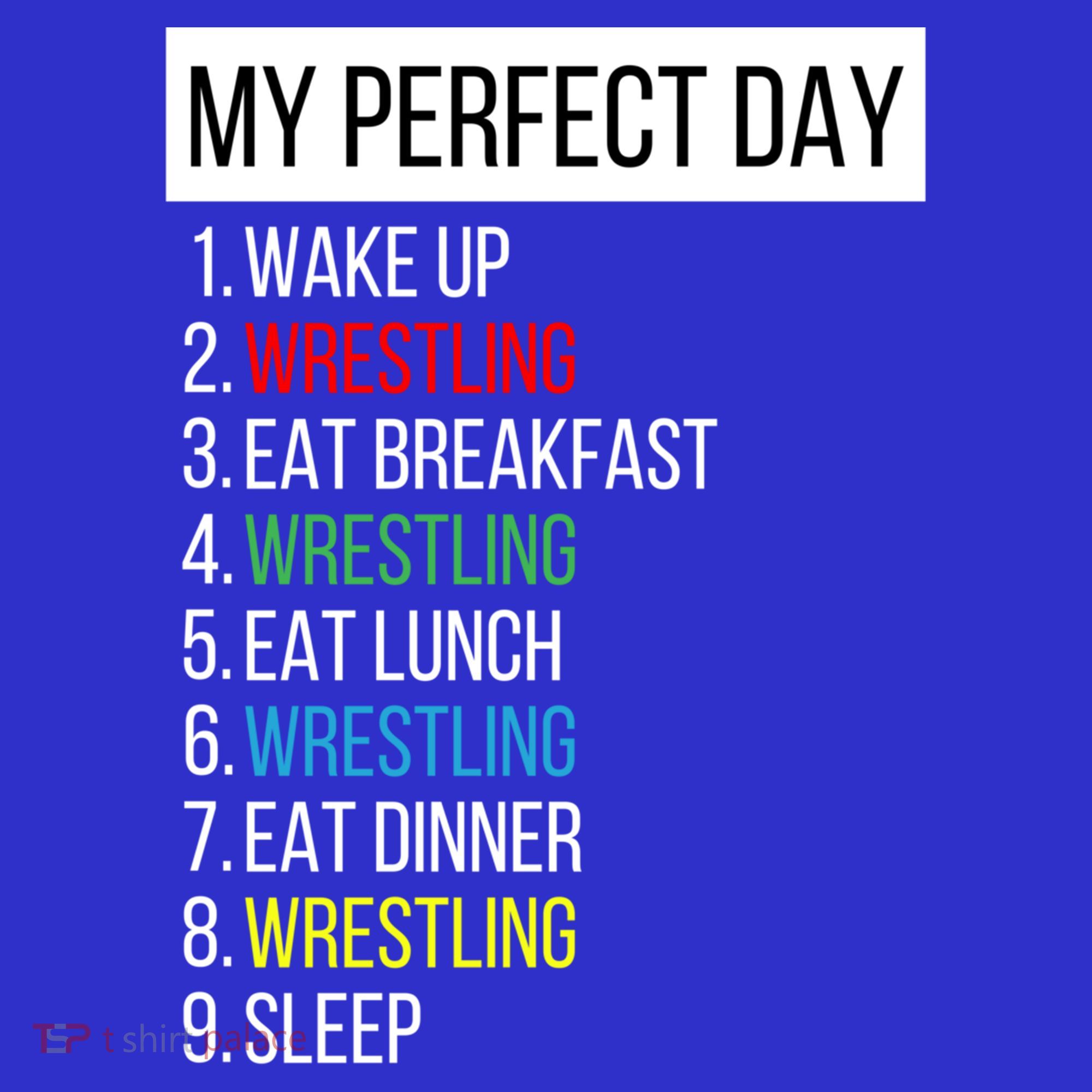 My Perfect Day Wrestling Great Gift Polo