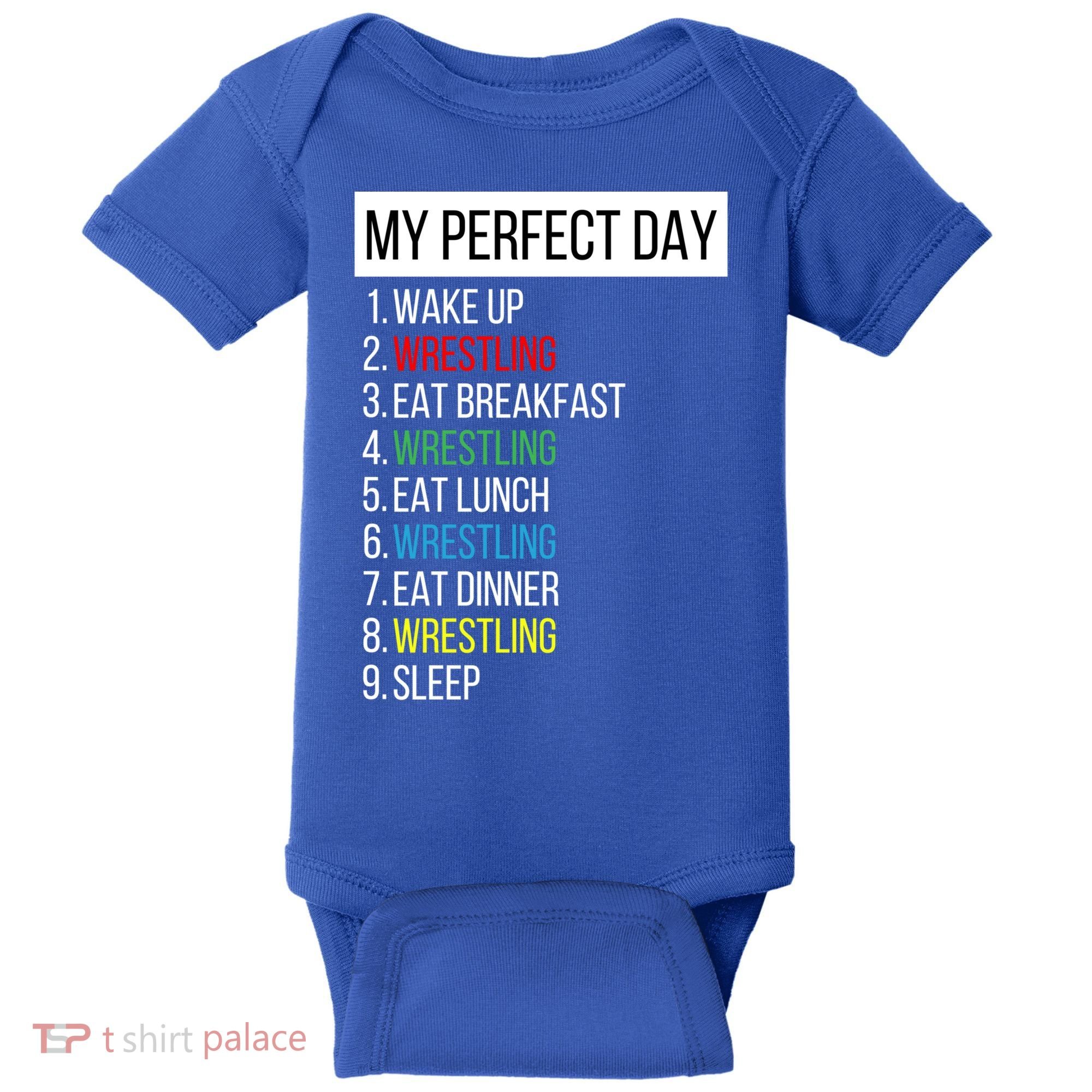 My Perfect Day Wrestling Great Gift Baby Bodysuit