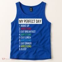 My Perfect Day Wrestling Great Gift Tank Top thumb 2
