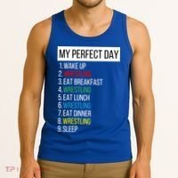 My Perfect Day Wrestling Great Gift Tank Top thumb 3