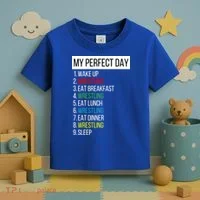 My Perfect Day Wrestling Great Gift Toddler T-Shirt thumb 3