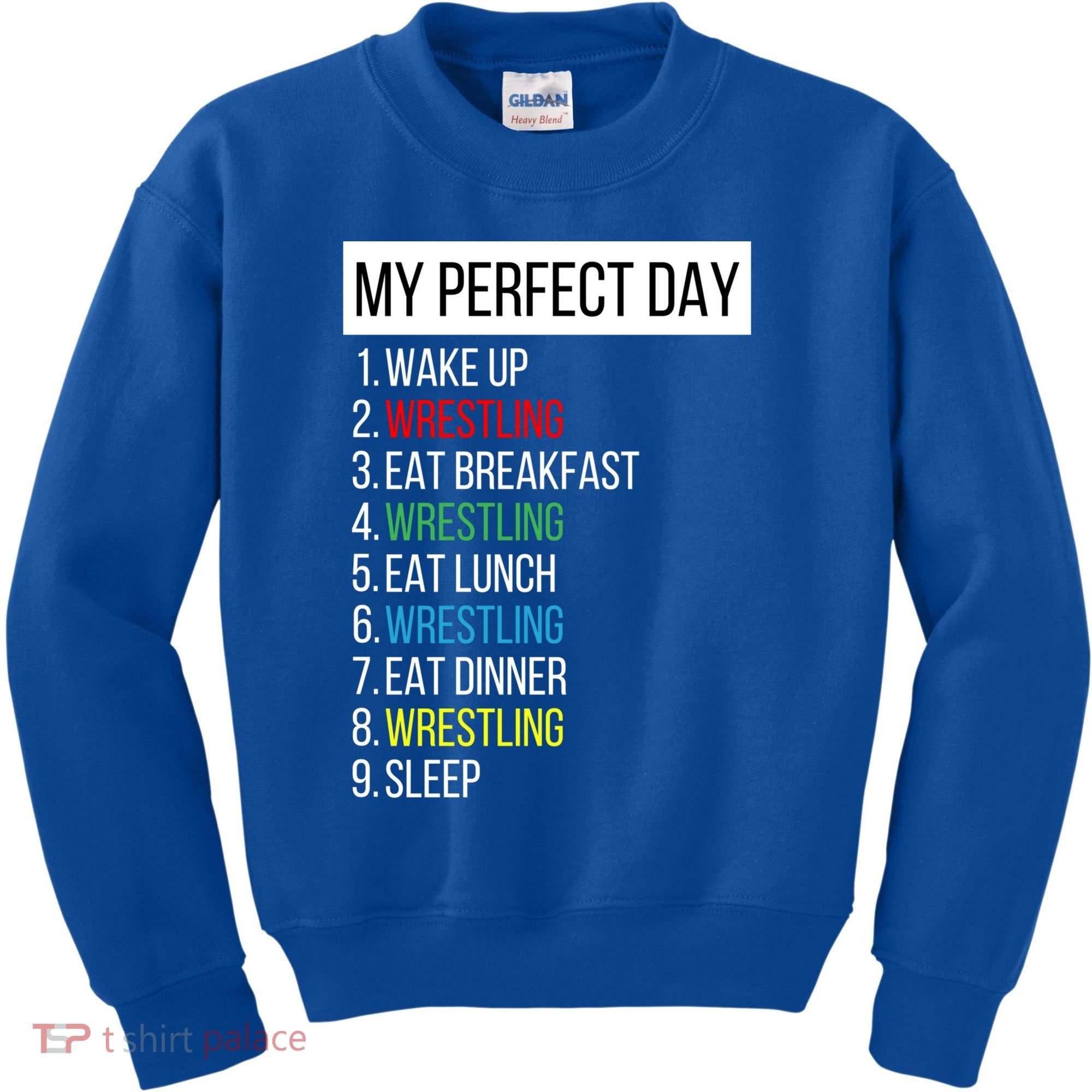 My Perfect Day Wrestling Great Gift Kids Sweatshirt