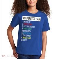 My Perfect Day Wrestling Great Gift Kids T-Shirt thumb 2