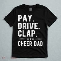 Mens Pay Drive Clap Cheer Dad Cheerleading Father Cheerleader T-Shirt thumb 5