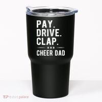 Mens Pay Drive Clap Cheer Dad Cheerleading Father Cheerleader Tumbler thumb 0