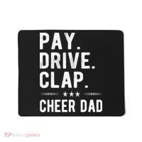 Mens Pay Drive Clap Cheer Dad Cheerleading Father Cheerleader Mousepad thumb 0