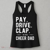 Mens Pay Drive Clap Cheer Dad Cheerleading Father Cheerleader Women's Tank Top thumb 3