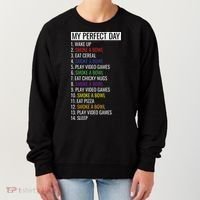 My Perfect Day Funny Weed Video Game Gift Women's Sweatshirt thumb 0