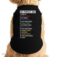 My Perfect Day Funny Weed Video Game Gift Doggie Tank thumb 0