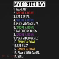 My Perfect Day Funny Weed Video Game Gift Pajama Set thumb 2