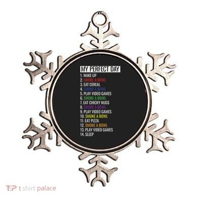 My Perfect Day Funny Weed Video Game Gift Ornament