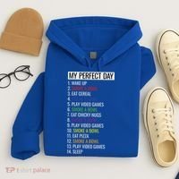 My Perfect Day Funny Weed Video Game Gift Hoodie thumb 4