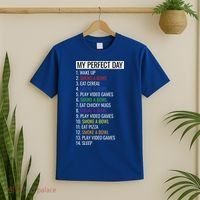 My Perfect Day Funny Weed Video Game Gift T-Shirt thumb 2