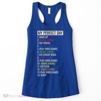 My Perfect Day Funny Weed Video Game Gift Women's Tank Top thumb 0
