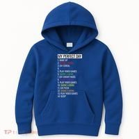 My Perfect Day Funny Weed Video Game Gift Kids Hoodie thumb 0