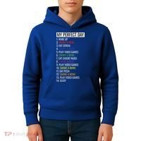 My Perfect Day Funny Weed Video Game Gift Kids Hoodie thumb 4