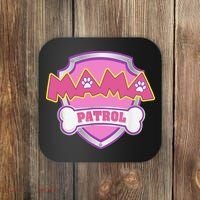 Mama Patrol Dog Mom Dad Funny Gift Birthday Party Coaster thumb 0