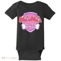 Mama Patrol Dog Mom Dad Funny Gift Birthday Party Baby Bodysuit thumb 0