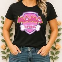 Mama Patrol Dog Mom Dad Funny Gift Birthday Party Women's T-Shirt thumb 2