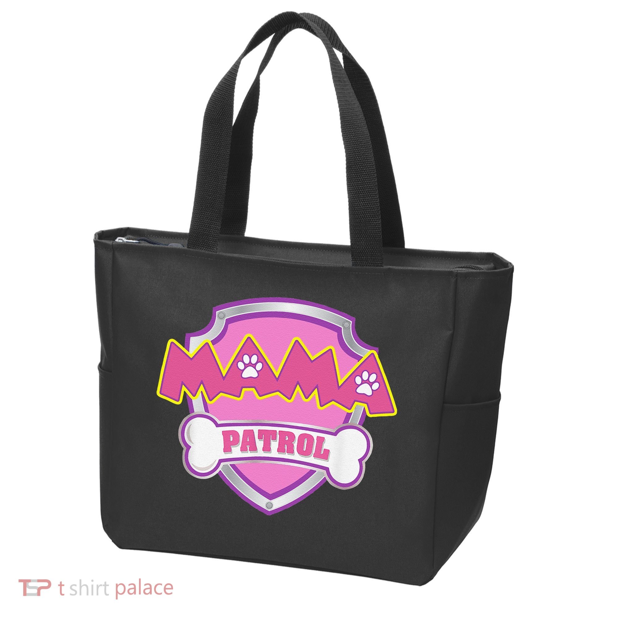 Mama Patrol Dog Mom Dad Funny Gift Birthday Party Tote Bag